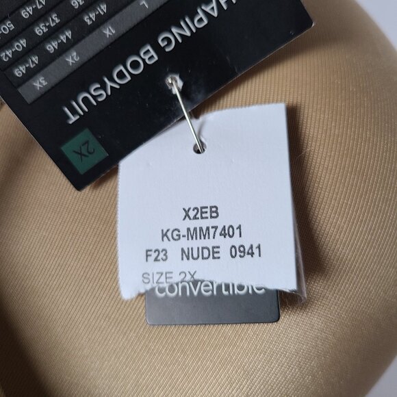 MARILYN MONROE FULL BODY CONTROL BRIEFER SHAPING BODYSUIT | NUDE | SIZE 2X | NWT - Picture 14 of 14